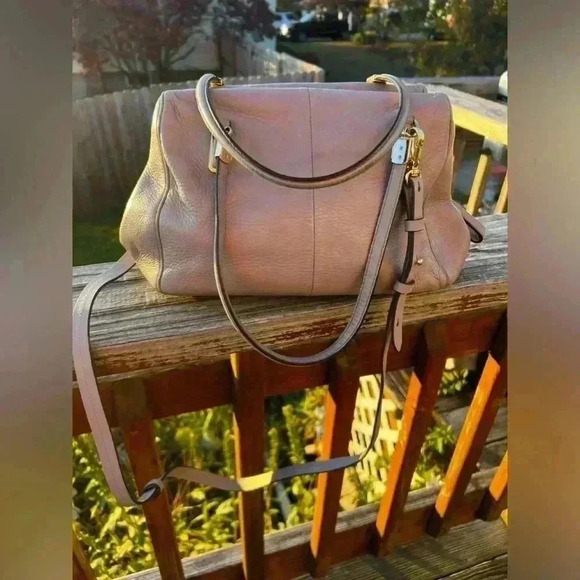 COACH 25169 MADISON MADELINE LEATHER SATCHEL LIGHT GRAY - Picture 8 of 10